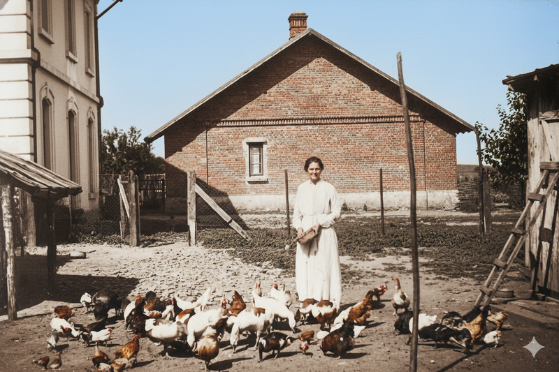 File:1921 Plopeni Sf Petru Mama Cu Pasarile Alexandrina Dusescu C.png